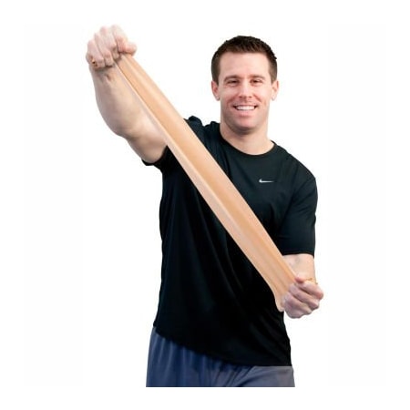 Fabrication Enterprises Sup-R Band Latex Free Exercise Band, Tan, 50 Yard Roll/Box 1614647